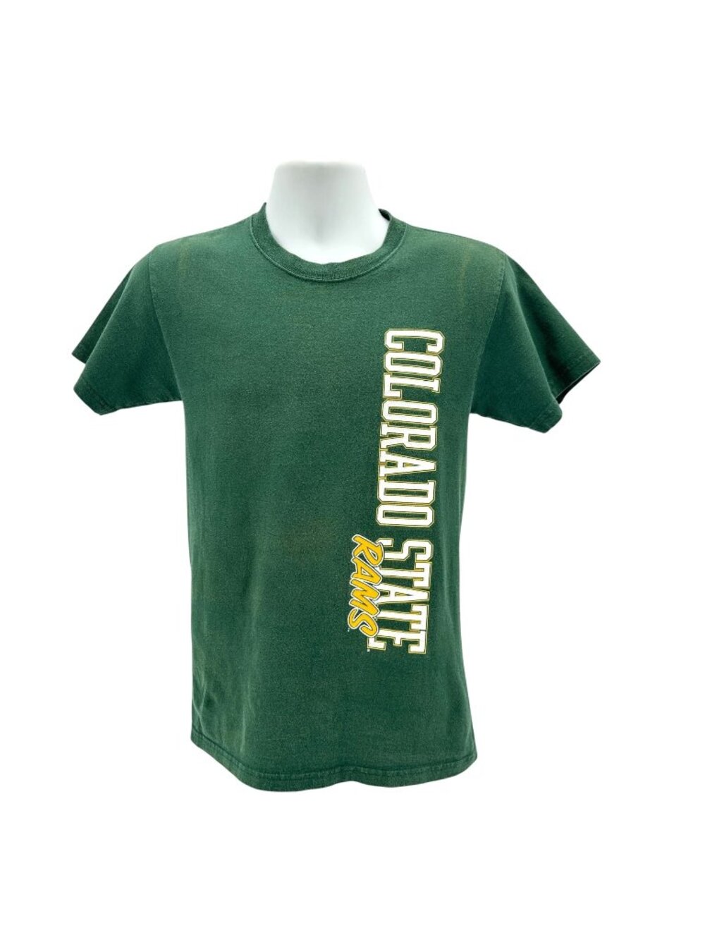 Vintage Delta Colorado State Rams Mens Small Shirt CSU Graphic Green T-Shirt